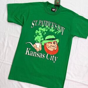 Vintage 90's St Patrick's Day Kansas City Leprechaun  T-Shirt - S